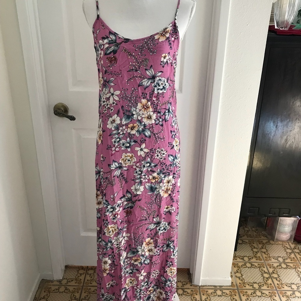 Pink Rose Maxi Dress NWT